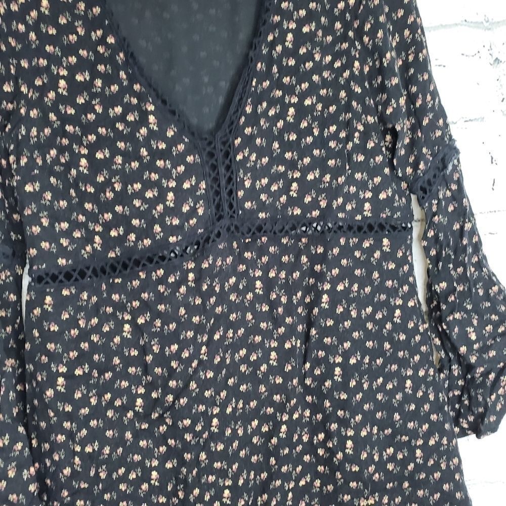 WAYF printed long sleeve floral mini dress medium - Picture 5 of 12
